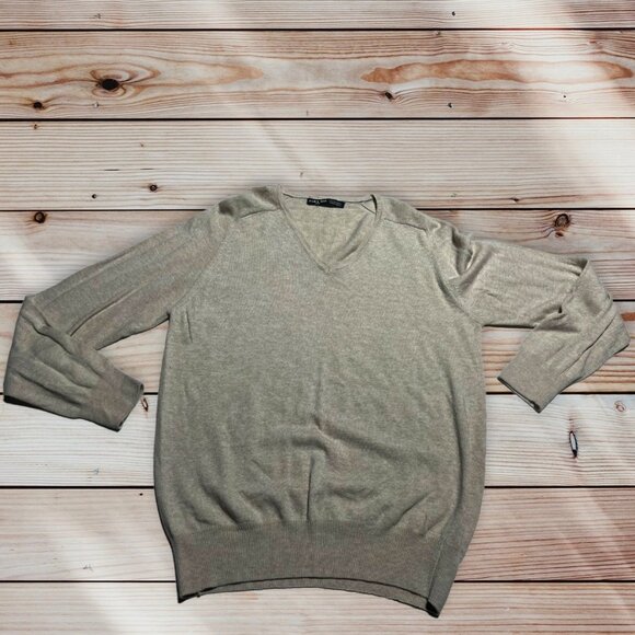 Zara Mens beige Sweater Size Large - Picture 3 of 6